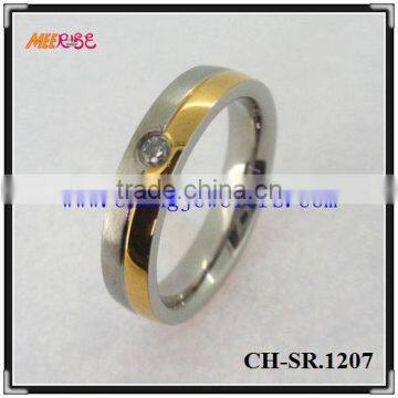 High quality stainless steel 18k gold puzzle ring