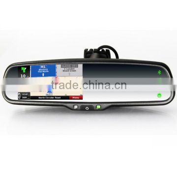 interior GPS mirror bluetooth handsfree car kit and car mp3/mp4/mp5 player touch screen mirror JM043LA