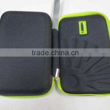 GC-Invisible 5# Green zipper closure debossed rubber logo 8"*5" moulded EVA case