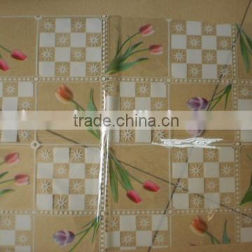 semi-transparent Printed flower design PEVA/PVC shower curtains