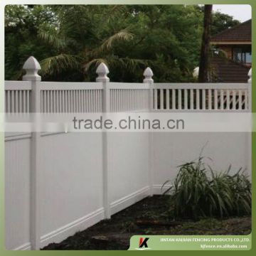 hot sales beatiful white color cheap pvc privacy fence scalloped top
