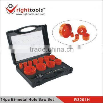 14pc Bi-metal Hole Saw Set