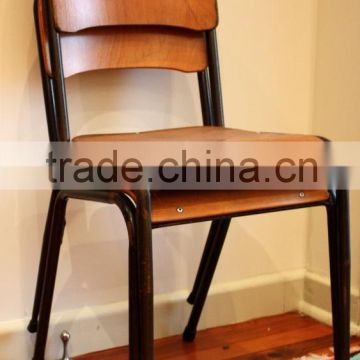 Inddustrial rustic school chair , French cafe chair