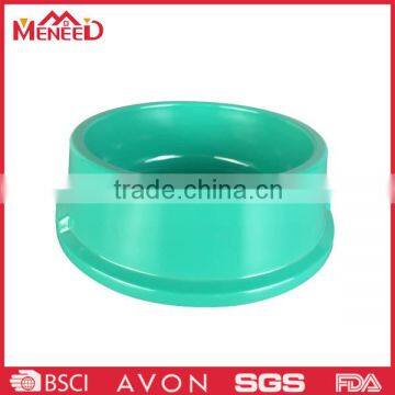 Supermarket hot sell round shape plastic melamine green pet bowl