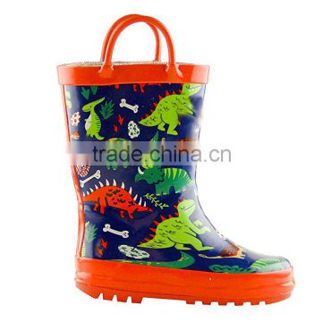 New design dinosaur pattern child rubber rain boots for boys
