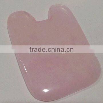 natural rose quartz stone gua sha massager gemstone gift crafts