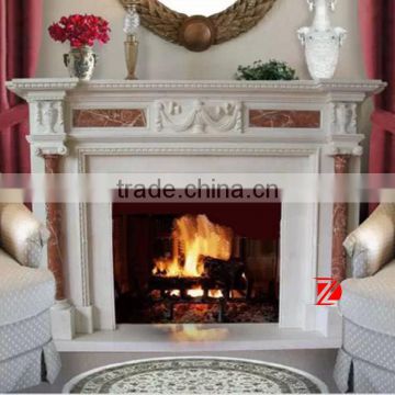 factory wholesale fireplace mantel in marble