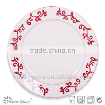 Custom printed dinner plates