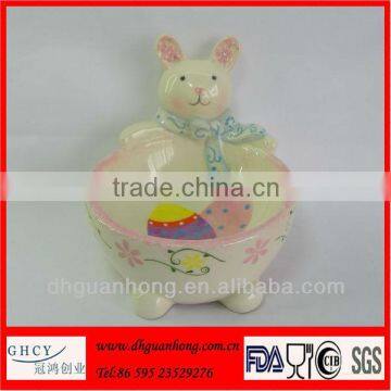 Ceramic Easter Bunny Bowl