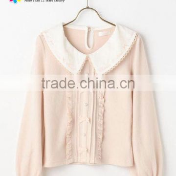 Latest fashion blouse designs design long sleeve baby blouse for kids clothes