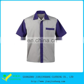 Manufacturing High Quality Color Combination Short Sleeve Work Shirt