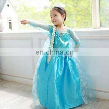 Best selling frozen elsa dress childrens costume for sale FC2094