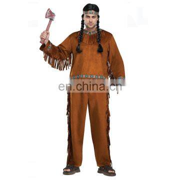 Adult Native American Indian Warrior Costume Cosplay Indian Costume For Men