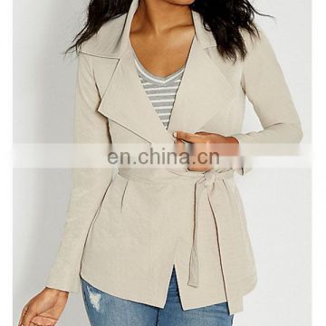 Wholesale Guangzhou Lightweight fabric custom jacket with belt