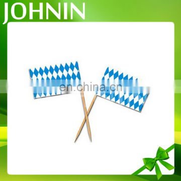 Good sale custom logo design party decorations paper toothpick flags with sticks