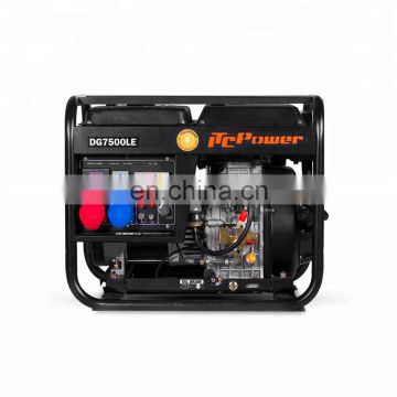 Hot sale ITC Power 5.5kva open frame small diesel generator with cheap price
