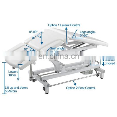 tilt bed physiotherapy table electric treatment table physical therapy bed traction bed