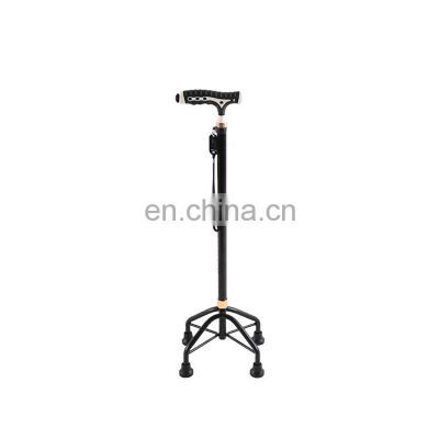 Disabled walking cane four legs height adjustable aluminum material custom canes and walking sticks