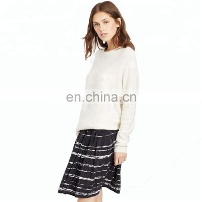 Fine knit 100 % cashmere jumper women sweater tops for ladies