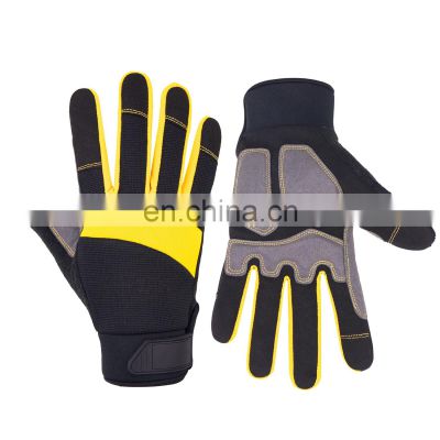 HANDLANDY Hot Sale New Design Anti-abrasion PVC Palm Patch Cycling Gloves Touch Screen Industrial Protection Work Safety Gloves