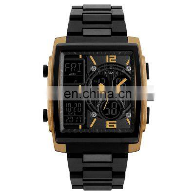 large dial Skmei 1274 dual movement 3 time digital sports watches for men