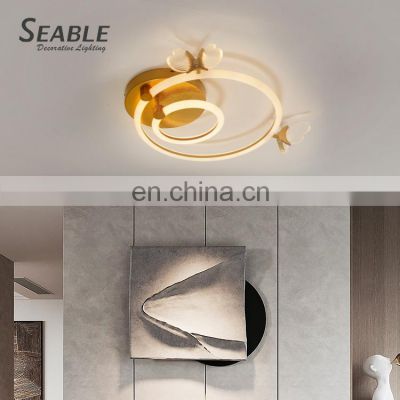 New Product Indoor Fashion Decoration Acrylic Black Gold White Corridor LED Modern Ceiling Light