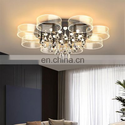 Fast Shipping Acrylic Luxury Decoration Bedroom Living room Gold Black Modern Indoor LED Ceiling Lamp