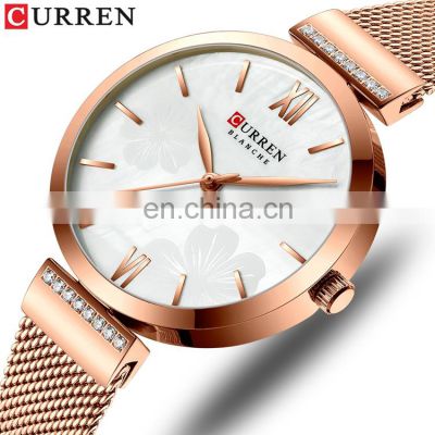 Curren 9067 Simple Analog Customised Ladies Quartz Watch OEM Luxury Steel Cheap Custom Logo Watches