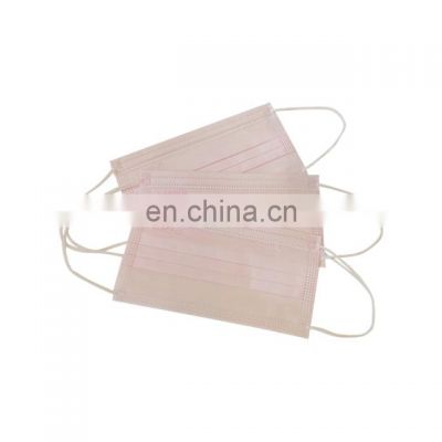 Disposable pink face mask 3 ply nonwoven breathability surgical face mask wholesale