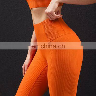 Naked Feeling Sports Bra and Legging Set for Woman High Waist Yoga Sport Pants 7/8 Workout Leggings