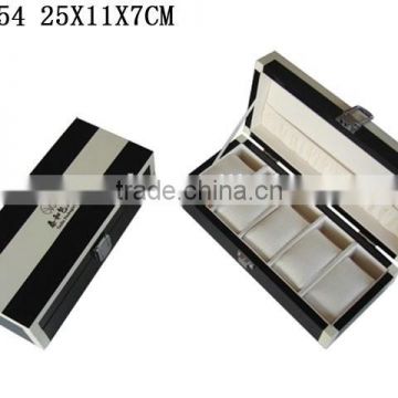 Trendy Big Size 5 Piece Watch Jewelry Packaging Box Wooden Frame with lock W654