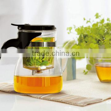 SAMADOYO High Quality Heat-resisting Transparent Glass Teapot with Filter Factory