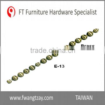 Taiwan Wholesale Length: 1M x Nail's dia: 9.5mm Brass Furniture Metal Decorative Nail Head