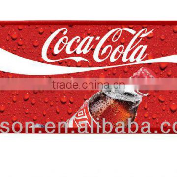 Power coated breeze barrier for Coca Cola
