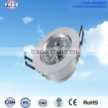 3w LED ceiling lamp accessories aluminum alloy round unility,used for shopping mall,supermarket,hotel,high-grade household