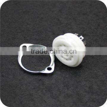 high temperature resistance steatite GZC9-F 9 pins ceramic socket for vacuum amplifier