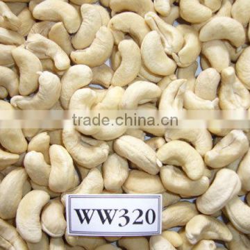 Raw Cashew Nuts in different sizes