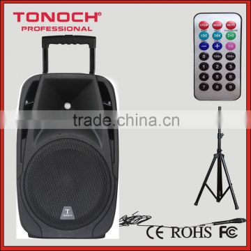 Portable PA 12'' amplified speakers, active sound system, with built in BATTERY