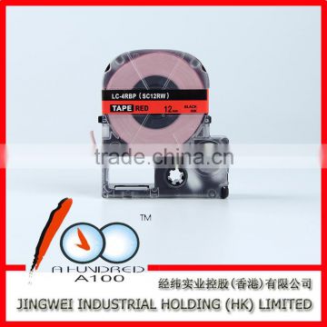 Compatible for Espon LC-4RBP label maker black on red 12mm SC12RW