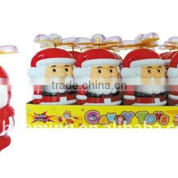 Candy toy,12 in 1 Pull line Father Christmas festival promotion gift toy with candy