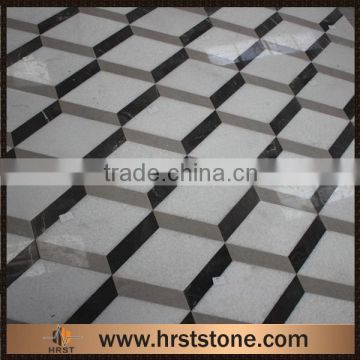3D marble waterjet pattern flooing tiles