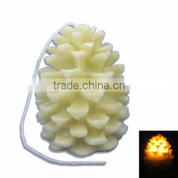 Glowing pinecone shape led candle for christmas decoration