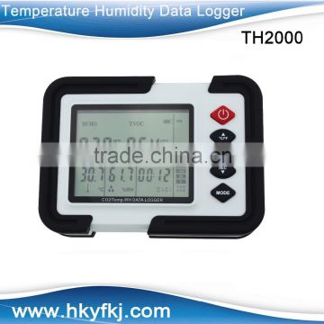 laboratory Multi function co2 sensor humidity temperature data logger with USB port TH 2000