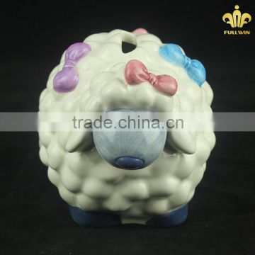 Little sheep shaped ceramic coin bank