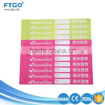 wholesale professional adult size disposable tyvek adhesive wristband