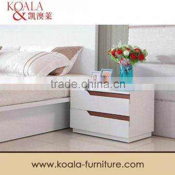 High Gloss Bed Side Table with Two Drawers S1807#