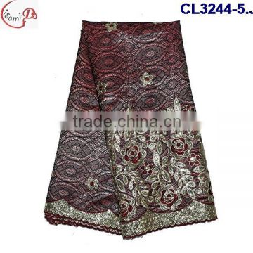 CL3244-5 2016 new hot sale designWholesale high quality and beautiful George lace fabric CL13-13(8)