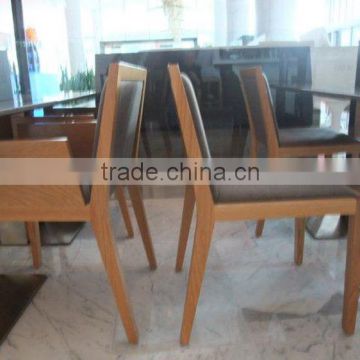 Factory made 100% good quality solid wood leg restaurant chair