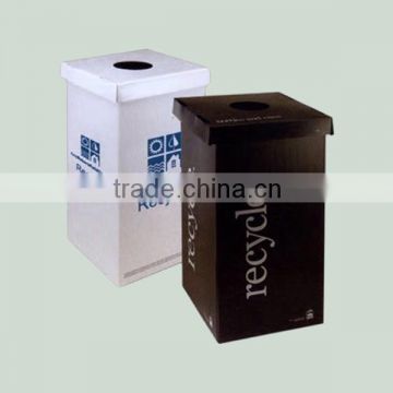 corrugated plastic recycling bin for outdoor use