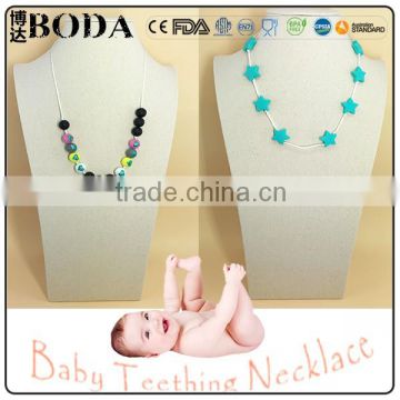 popular designteething jewelry silicone necklace